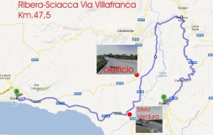 Percorso alternativo: dalla SS 115, viaggiando da Agrigento verso Sciacca, si esce a Borgo Bonsignore di Ribera sulla SP 57 per Calamonaci, SS 386, per Villafranca Sicula e con la SP 47 sino al bivio di Sant’Anna di Caltabellotta, per proseguire poi per la SP 88 (Piano Monaco), per la SP 36 e arrivare al bivio di Verdura. Percorso inverso per chi viaggia da Sciacca verso Agrigento.