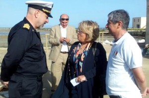 Ass Lo Bello saline Trapani con Capo di Stato Maggiore della Marina Militare Ammiraglio di Squadra Giuseppe De Giorgi