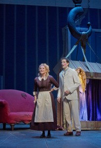 Joyce DiDonato as Angelina and Luca Pisaroni as Alidoro in Rossini's La Cenerentola. Photo Ken Howard Metropolitan Opera