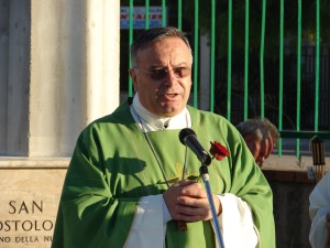 Monsignor Francesco Montenegro a Ribera, durante l'inaugurazione del Parco Paolino avvenuta nel 2009